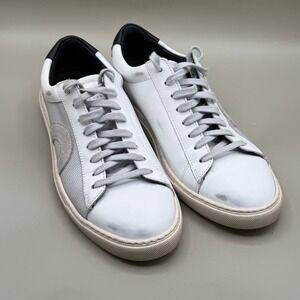 Oliver Cabell Women White Distressed Leather Sneaker Made  Italy Size EU 3 /US 8